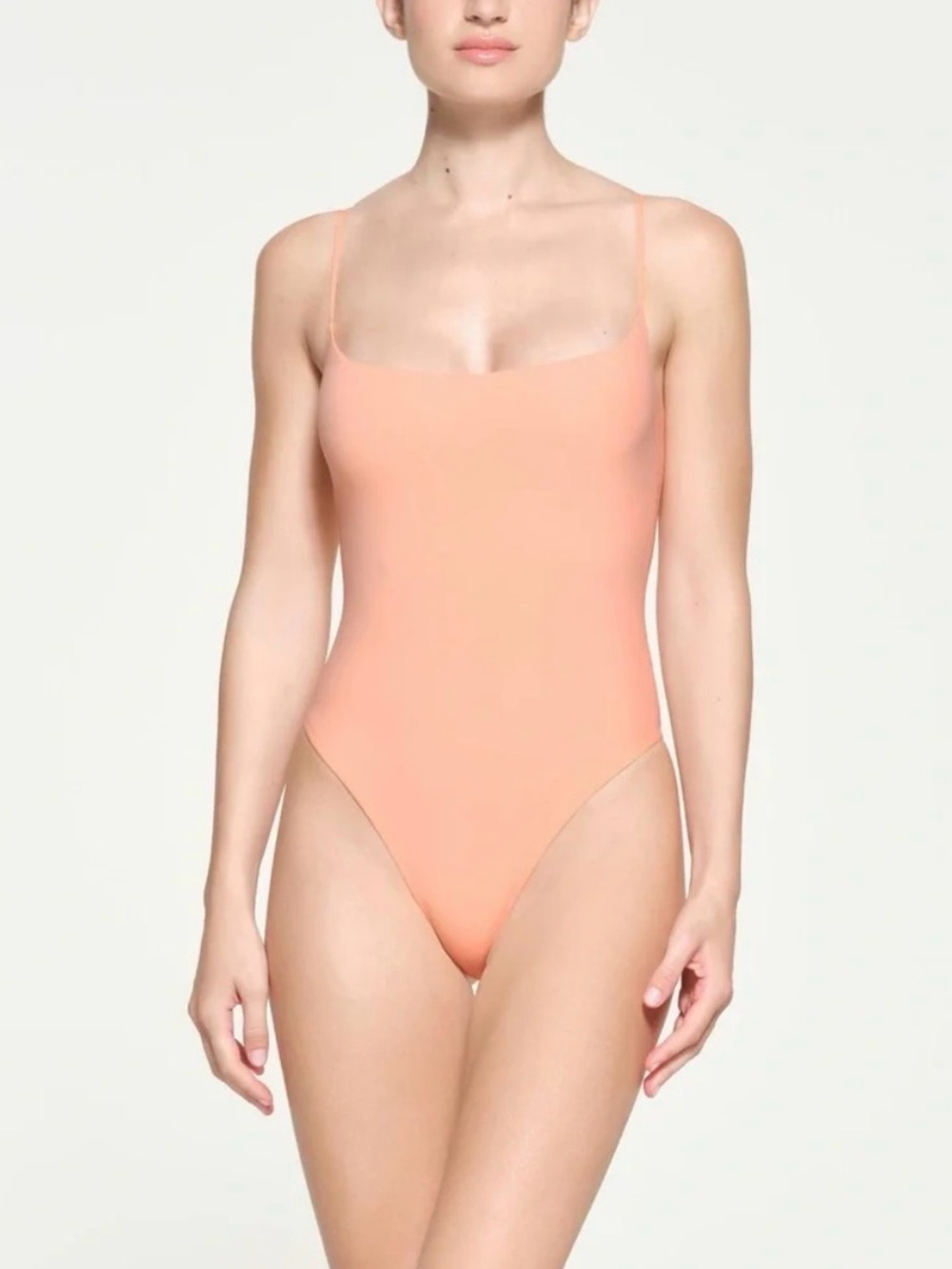 Skims fits everybody cami bodysuit. Thong. Faded nectar.